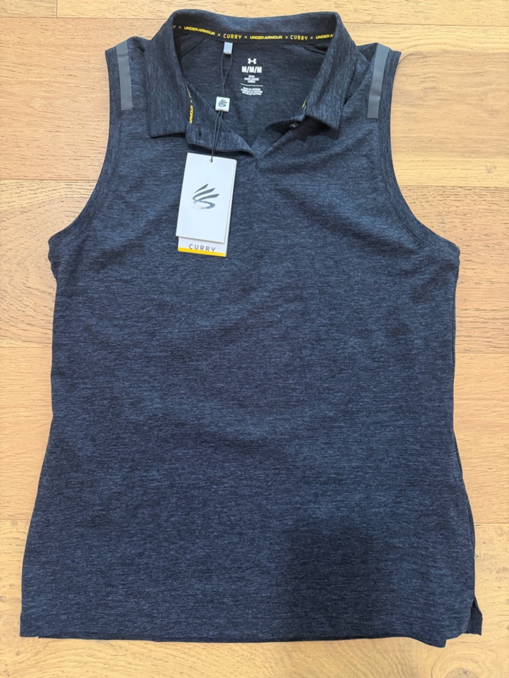Under Armour Women’s Stephen Curry athletic Sleeveless Polo in Charcoal M NWT